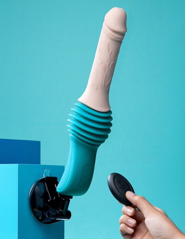 B-VIBE THRUSTING DILDO MACHINE ALT6 view Color: VA