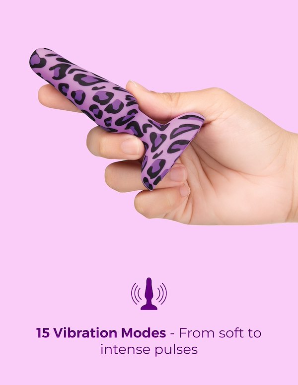B-VIBE NOVICE BUTT PLUG LEOPARD ALT4 view Color: PR