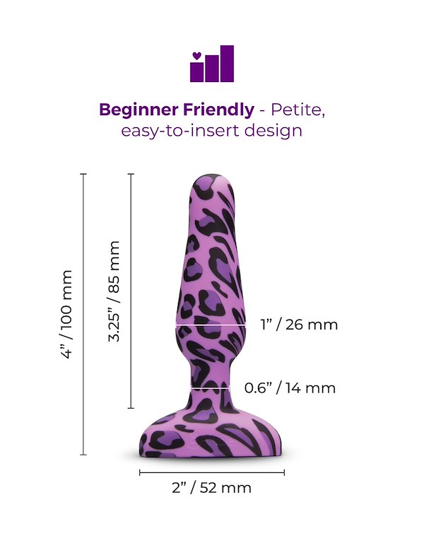 B-VIBE NOVICE BUTT PLUG LEOPARD ALT6 view Color: PR