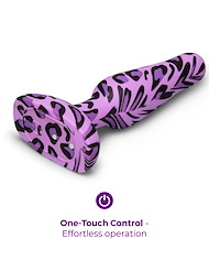 Alternate back view of B-VIBE NOVICE BUTT PLUG LEOPARD