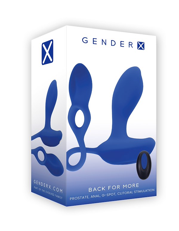 GENDER X BACK FOR MORE PROSTATE ANAL G-SPOT & CLITORAL STIMULATOR ALT8 view Color: BL