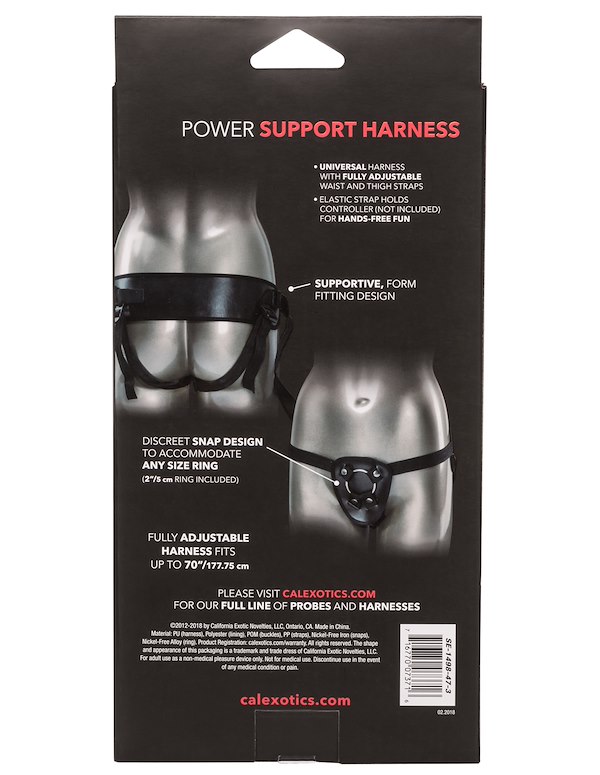 HER ROYAL HARNESS UNIVERSAL LOVE RIDER POWER SUPPORT HARNESS ALT2 view Color: BK