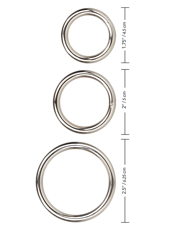 SILVER RING 3PC O-RING SET ALT2 view Color: SL