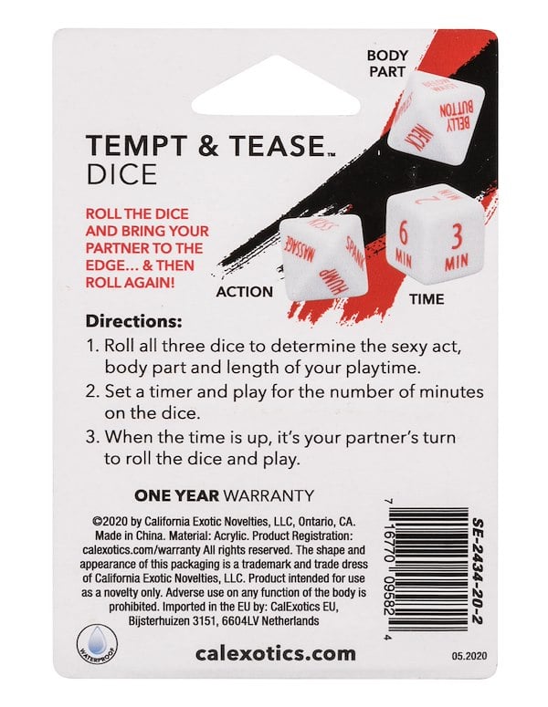 TEMPT & TEASE DICE GAME ALT2 view Color: WR