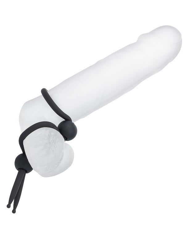 ALPHA LIQUID SILICONE DUAL LASSO RING ALT1 view Color: BK
