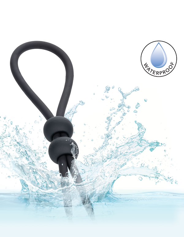 ALPHA LIQUID SILICONE DUAL LASSO RING ALT4 view Color: BK