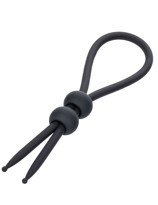 ALPHA LIQUID SILICONE DUAL LASSO RING ALT5 view Color: BK