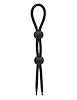 Additional BLACK view of product ALPHA LIQUID SILICONE DUAL LASSO RING with color code BK