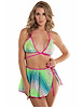 Additional MULTI view of product 3PC RAINBOW LIME SEQUIN WITH HOT PINK TWINKLE SKIRT SET with color code MC
