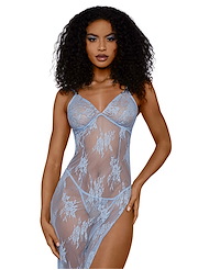 Alternate front view of WISTERIA LACE GOWN