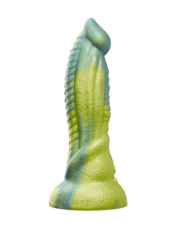 TENTRA - RITHEN REPTILIAN THRUSTING DILDO ALT4 view Color: GR