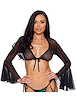 Additional BLACK view of product MESH TIE FRONT TOP with color code BK