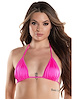 Additional HOT PINK view of product PINK CURVED BOTTOM TRI-TOP - LYCRA with color code HP
