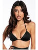 Additional BLACK view of product BLACK CURVED BOTTOM TRI-TOP - LYCRA with color code BK