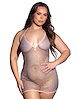 Additional MULTI view of product MIRAGE RHINESTONE FISHNET DRESS - PLUS with color code MC