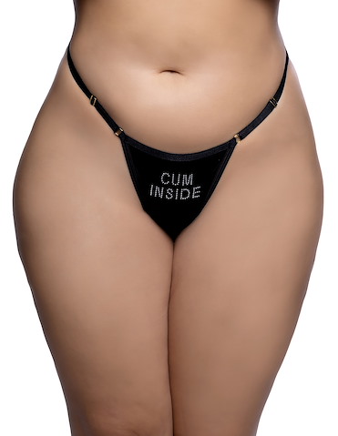 CUM INSIDE BLING THONG - PLUS - LI886Q-C-BLK-04074