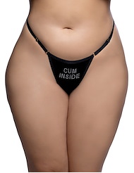 Front view of CUM INSIDE BLING THONG - PLUS