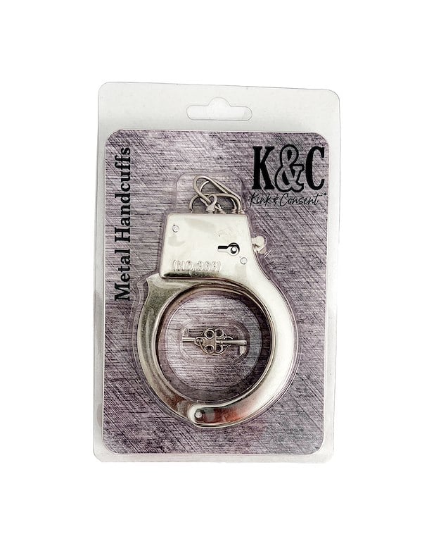 KINK & CONSENT - METAL HANDCUFFS ALT4 view Color: SL