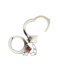 Front view of KINK & CONSENT - METAL HANDCUFFS