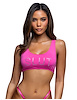 Additional HOT PINK view of product SLUT SPORTY CROP TANK with color code HP