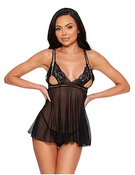 Front view of ZIP CUP BABYDOLL