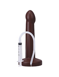 Alternate front view of TANTUS POP SQUIRTING DILDO - ESPRESSO