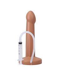 Alternate front view of TANTUS POP SQUIRTING DILDO - HONEY