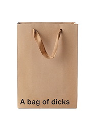 Front view of BAG OF DICKS GIFT BAG