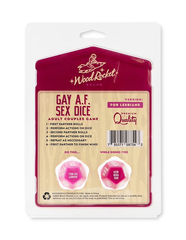 GAY AF SEX DICE FOR LESBIANS ALT3 view Color: PK