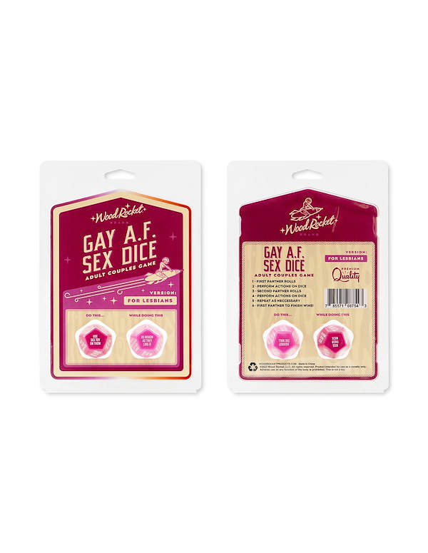 GAY AF SEX DICE FOR LESBIANS ALT4 view Color: PK