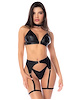 Additional BLACK view of product DARK SUBMISSION 4PC BRA SET with color code BK