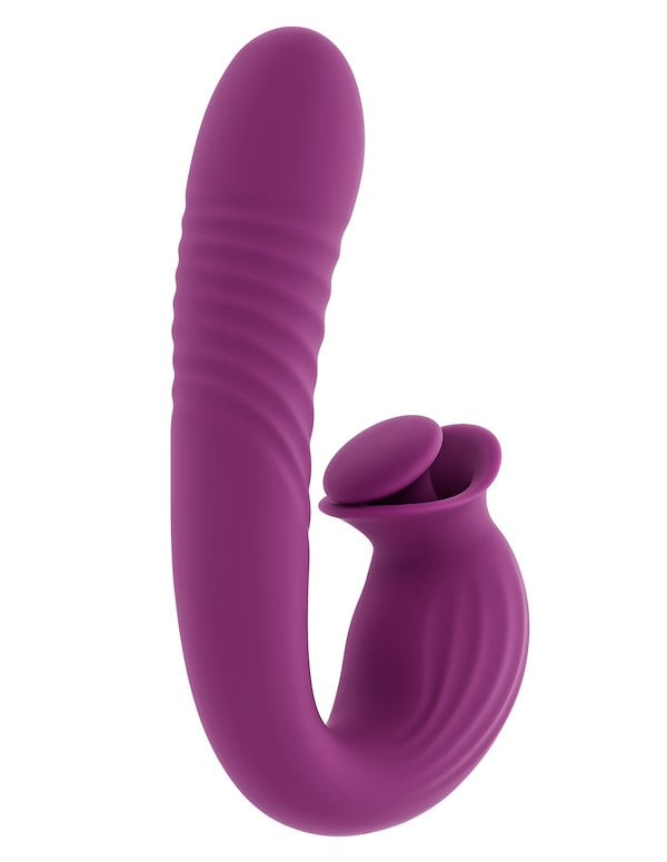 EVOLVED DEEP ECSTASY G-SPOT & ROTATING CLITORAL STIMULATOR ALT1 view Color: PR