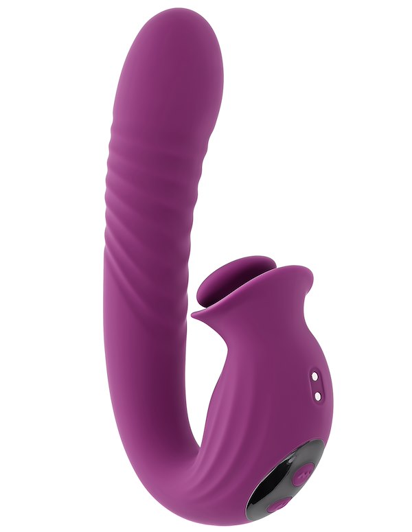 EVOLVED DEEP ECSTASY G-SPOT & ROTATING CLITORAL STIMULATOR ALT2 view Color: PR
