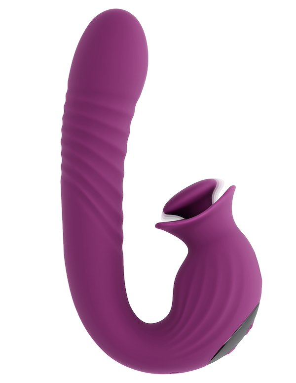 EVOLVED DEEP ECSTASY G-SPOT & ROTATING CLITORAL STIMULATOR ALT3 view Color: PR