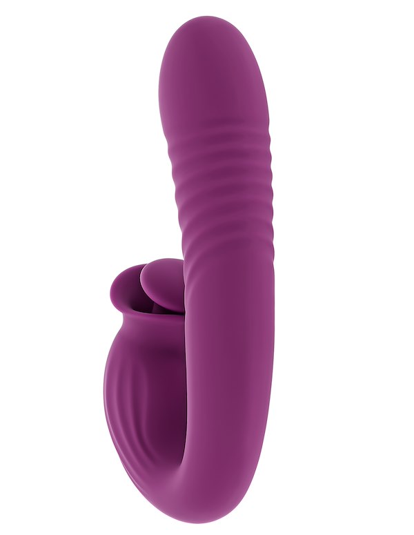 EVOLVED DEEP ECSTASY G-SPOT & ROTATING CLITORAL STIMULATOR ALT4 view Color: PR