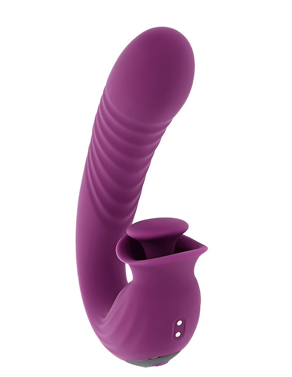 EVOLVED DEEP ECSTASY G-SPOT & ROTATING CLITORAL STIMULATOR ALT6 view Color: PR