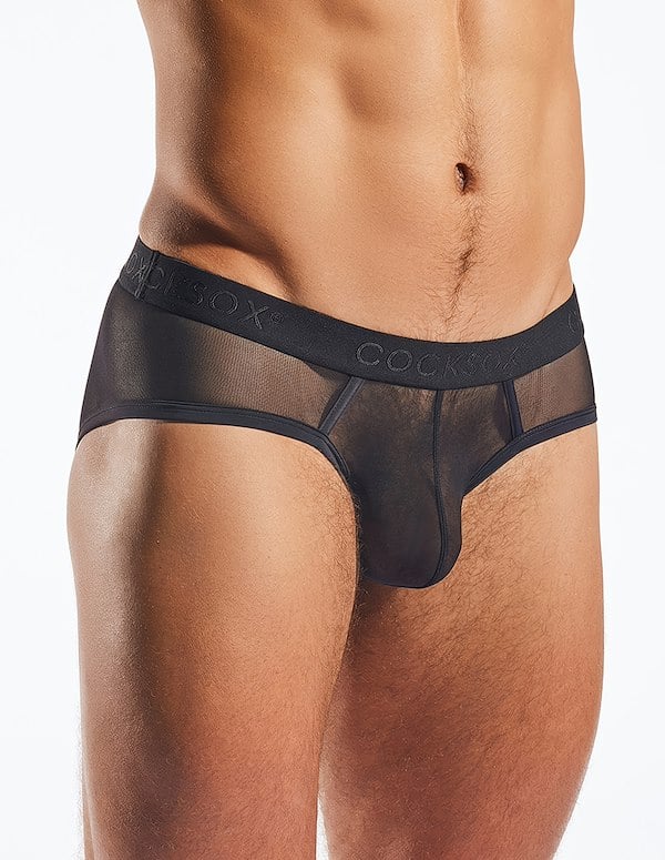 COCKSOX MESH SPORTS BRIEF ALT2 view Color: BK