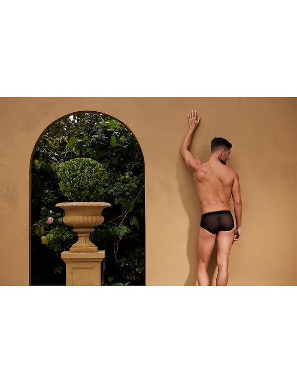 COCKSOX MESH SPORTS BRIEF ALT7 view Color: BK