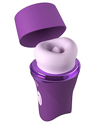 Alternate front view of FANTASY FOR HER - LUSH KISS PLUSH MOUTH AND TONGUE VIBRATOR