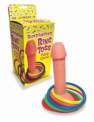 Alternate front view of SUPER FUN PENIS RING TOSS PARTY GAME
