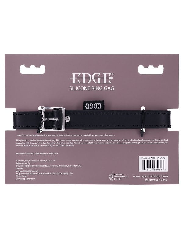 EDGE SILICONE RING GAG ALT10 view Color: BK