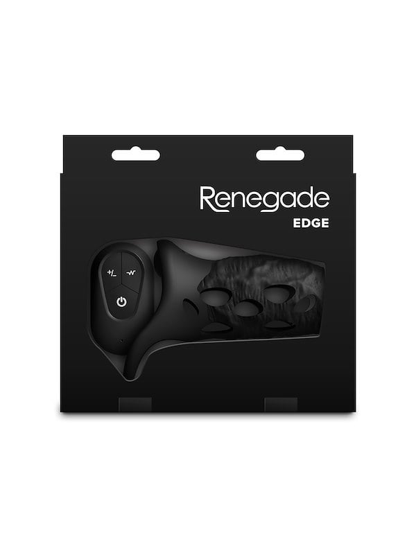 RENEGADE EDGE VIBRATING PENIS SLEEVE W/ REMOTE ALT3 view Color: BK
