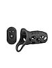 Additional BLACK view of product RENEGADE EDGE VIBRATING PENIS SLEEVE W/ REMOTE with color code BK