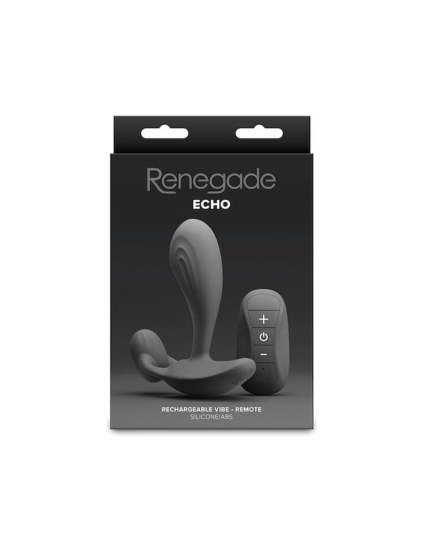 RENEGADE ECHO VIBRATING PROSTATE MASSAGER W/ REMOTE ALT3 view Color: BK