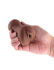 Alternate back view of POCKET PALS VAGINA STROKER - DARK
