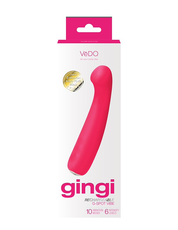 GINGI RECHARGEABLE G-SPOT VIBE ALT4 view Color: PK