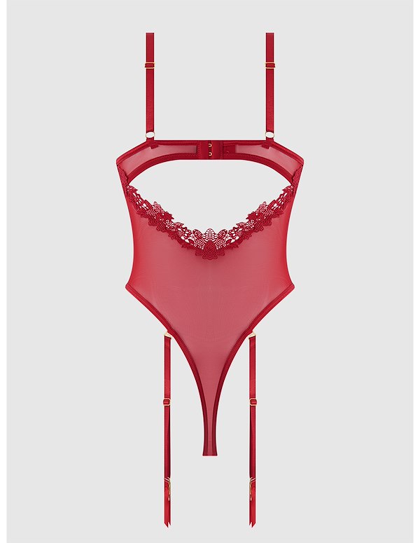 ASHLEY ALEXISS RED PLUS SIZE TEDDY ALT6 view Color: RD