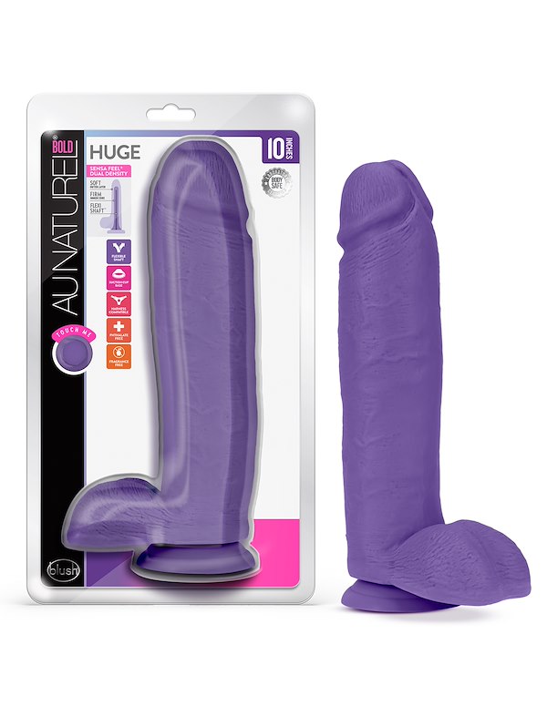 AU NATUREL BOLD HUGE 10.5 DILDO W/ BALLS ALT3 view Color: PR