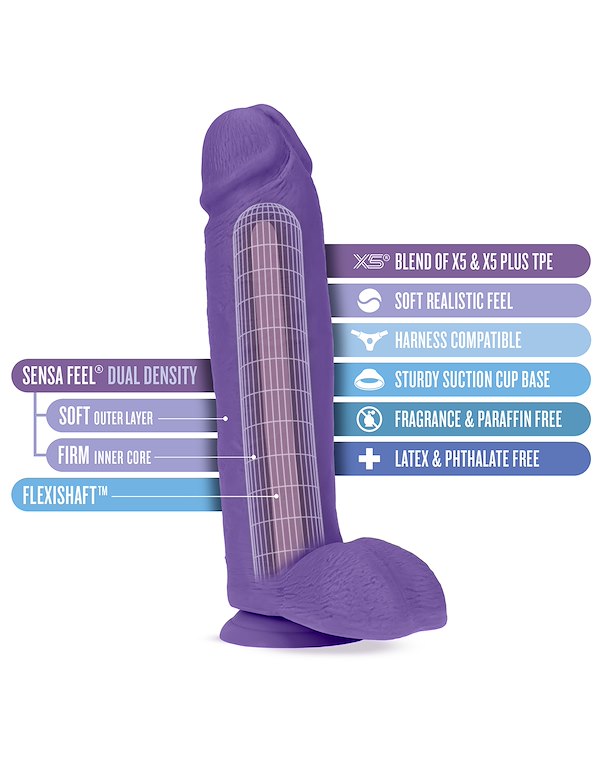 AU NATUREL BOLD HUGE 10.5 DILDO W/ BALLS ALT4 view Color: PR