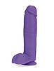 Additional PURPLE view of product AU NATUREL BOLD HUGE 10.5 DILDO W/ BALLS with color code PR